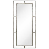 "Antique Champagne Rectangular Wall Mirror",38"x82", Beveled Mirror Featuring a Silver Foiled and Antique Champagne Finished Iron Pipe Frame - Next ETA 10/30/2025