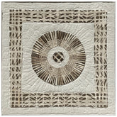 Celestial Mandala II - Hand Made Barkpaper on a Linen Backdrop Encased on a Clear Acrylic Box