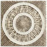 Celestial Mandala IV - Hand Made Barkpaper on a Linen Backdrop Encased on a Clear Acrylic Box