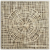 Radiant Wheel - Hand Made Barkpaper on a Linen Backdrop Encased on a Clear Acrylic Box