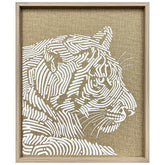 Wild Silhouettes - Raised Puff Print on Framed Burlap