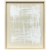 Woven Grid - Raised Puff Print on Framed Linen
