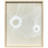 Blooming Whispers - Raised Puff Print on Framed Linen