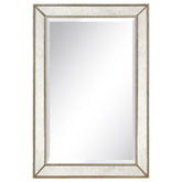 Champagne Bead Beveled Mirror