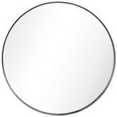 Ultra Polished Silver Stainless Steel Round Wall Mirror
