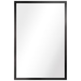 Contempo Brushed Black Stainless Steel Rectangular Wall Mirror
