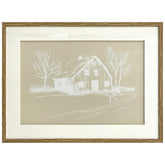 Bucolic Country Side - Framed Raised Puff Print Under Glass