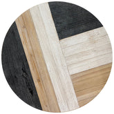 Geometric Haven - Handcrafted Round Wood Wall Art with Intricate Geometric Patterns and Natural Textures