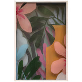 Gems of the Tropics II - High Resolution Giclee Prints Under a Double Superimposed Reverse UV-Printed Glass, Encased in a Shadowbox Wood Frame