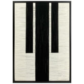 Harmony in Contrast - Contemporary Artistry Meticulously Crafted with Woven Threads