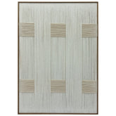 Quiet Grid - Contemporary Artistry Meticulously Crafted with Woven Threads