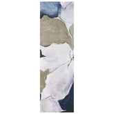 "Floral Serenity I", Flower Abstract Artwork on Silver Shagreen Gallery Wrapped Wall Art, sized 72"x22"