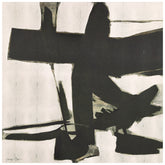 "Bold Abstraction II" Abstract Black&White Art on Gold Shagreen Gallery Wrapped Wall Art, sized 44"x44"