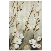 "Blossoming Tranquility" Floral Rendered on Gold Shagreen Gallery Wrapped Wall Art, sized 60"x40"