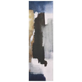 "Silver Elegance II", Abstract Artwork Rendered on Silver Shagreen Gallery Wrapped Wall Art, sized 72"x22"