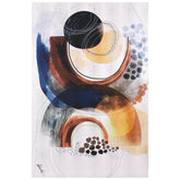 "Colorful Harmony II", Colorful Abstract Rendered on Silver Shagreen Gallery Wrapped Wall Art, sized 60"x40"