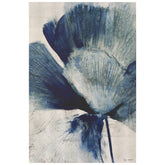 "Azure Bloom", Blue Flower Rendered on Gold Shagreen Gallery Wrapped Wall Art, sized 60"x40"