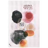 "Colorful Harmony II", Colorful Abstract Rendered on Silver Shagreen Gallery Wrapped Wall Art, sized 60"x40"