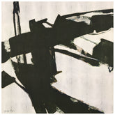 "Bold Abstraction I" Abstract Black&White Art on Gold Shagreen Gallery Wrapped Wall Art, sized 44"x44"