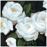 Brushy Bouquet II - Frameless Free Floating Reverse Printed Tempered Art Glass by EAD Art Co-op