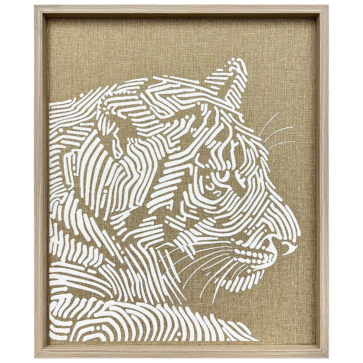 Wild Silhouettes - Raised Puff Print on Framed Burlap