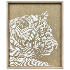 Wild Silhouettes - Raised Puff Print on Framed Burlap