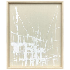 Luminous Petals - Raised Puff Print on Framed Linen