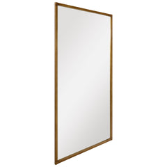 Brushed Gold Metal Framed Rectangular Wall Mirror, 80"x40"