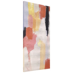 "Vibrant Harmony I" Lively Abstract Rendered on Gold Metallic Shagreen Gallery Wrapped  Wall Art, sized 48"x24"